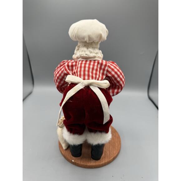 Santa Chef Baker Figurine with Stove Christmas Holiday Decor 11” - Picture 3 of 7